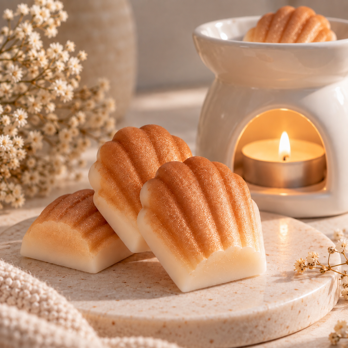 Madeleine parfumée – Chocolat chaud
