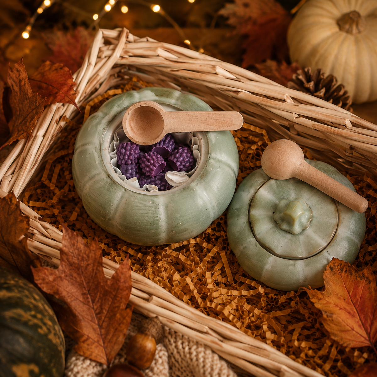 Pot citrouille de fondants parfumés- Choisissez parmi nos 10 fragrances d’Automne